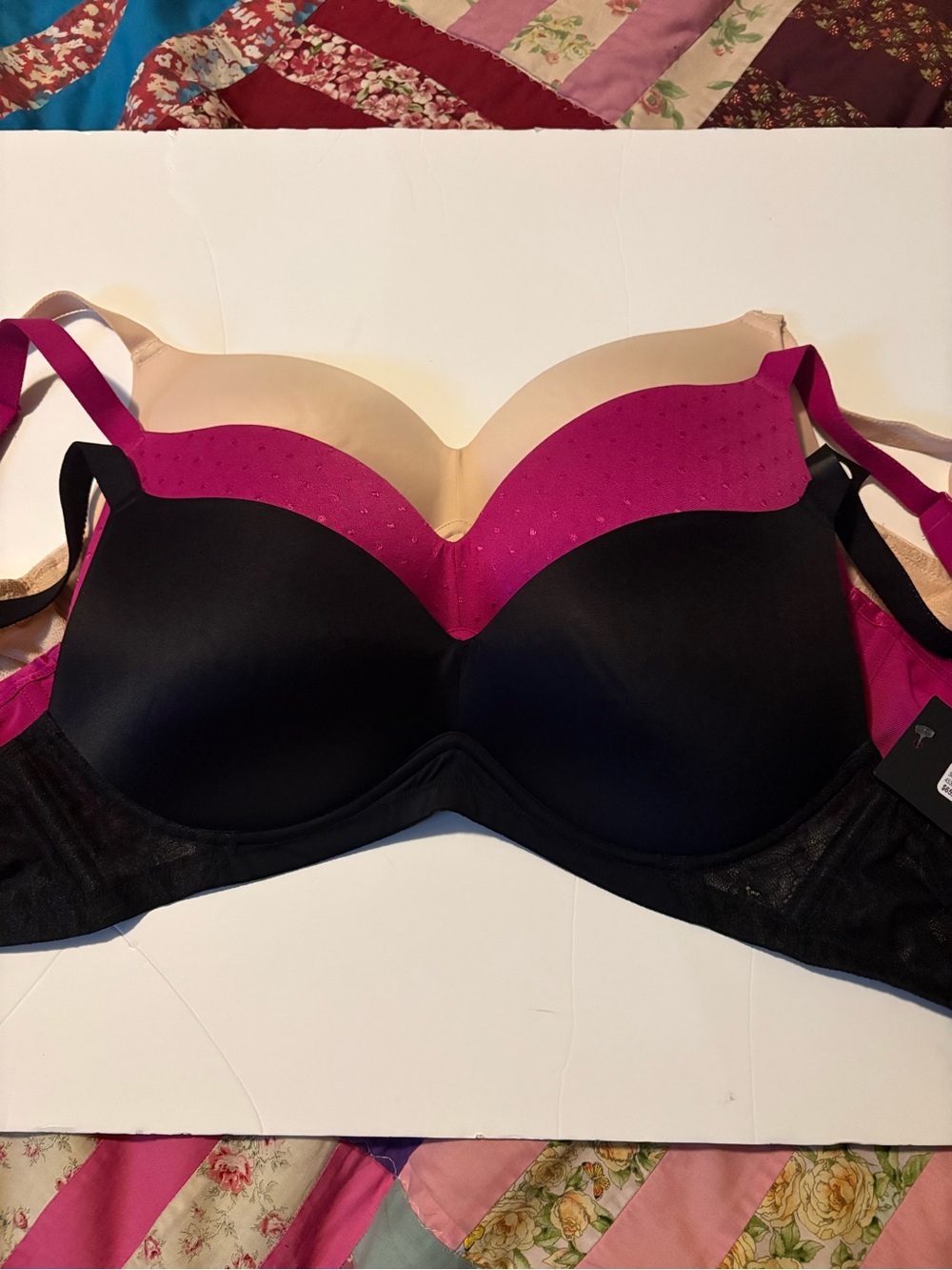 Set of 3, Addition Elle, Deesse, Wireless Padded T-Shirt Bras, NWT, NWOT, Sz 40B